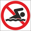 B32 купание запрещается (пленка, 200х200 мм)